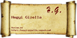 Hegyi Gizella névjegykártya