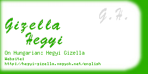 gizella hegyi business card